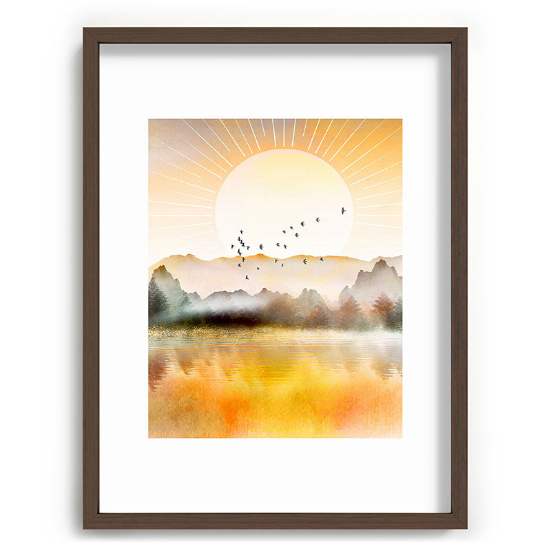 Lake Sunrise Framed Art Print Gallery Image 91