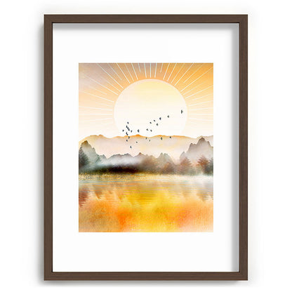 Lake Sunrise Framed Art Print Gallery Image 92