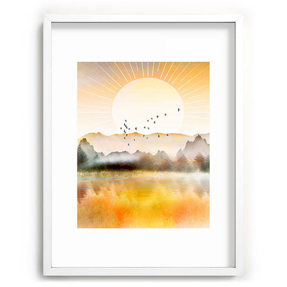 Lake Sunrise Framed Art Print Gallery Image 107