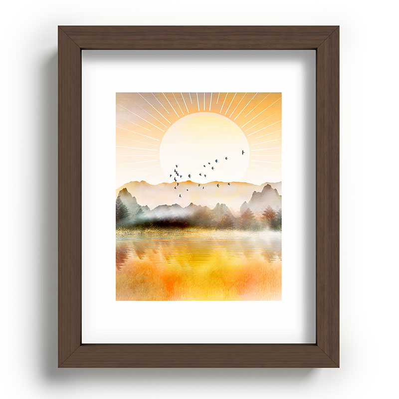 Lake Sunrise Framed Art Print Gallery Image 86