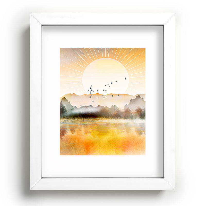 Lake Sunrise Framed Art Print Gallery Image 103