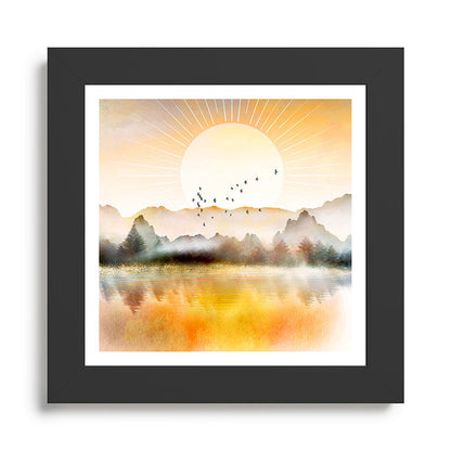 Lake Sunrise Framed Art Print Gallery Image 46