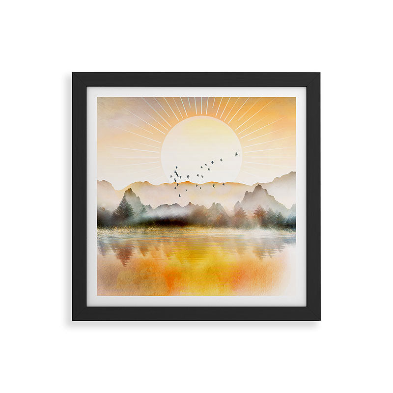 Lake Sunrise Framed Art Print Gallery Image 50