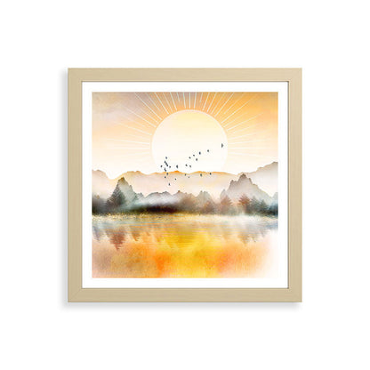 Lake Sunrise Framed Art Print Gallery Image 71