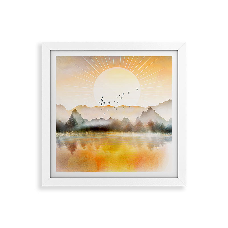 Lake Sunrise Framed Art Print Gallery Image 82