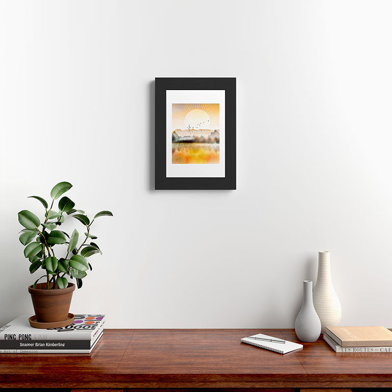 Lake Sunrise Framed Art Print Gallery Image 42