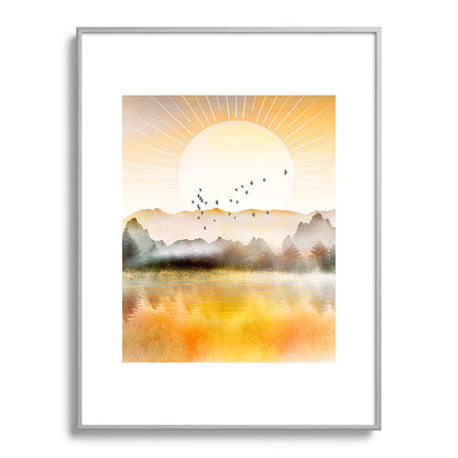 Lake Sunrise Framed Art Print Gallery Image 134