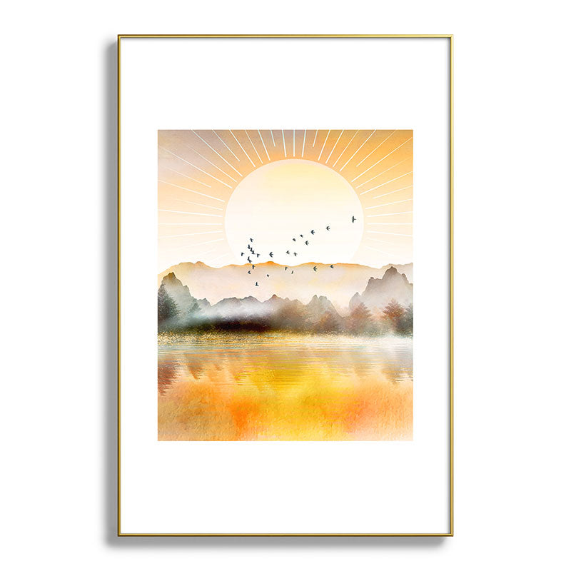 Lake Sunrise Framed Art Print Gallery Image 128