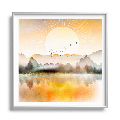 Lake Sunrise Framed Art Print Gallery Image 140