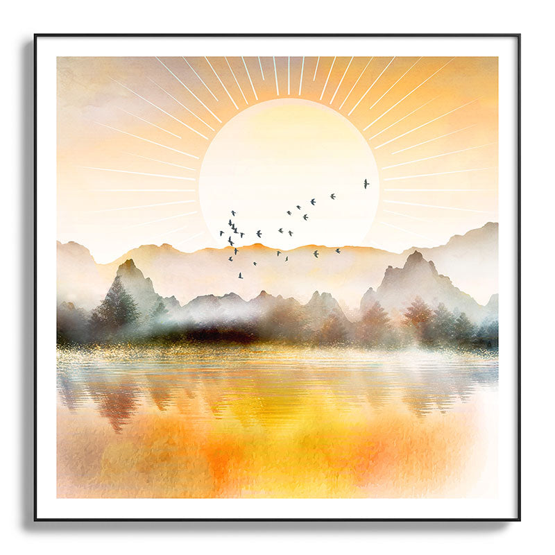 Lake Sunrise Framed Art Print Gallery Image 130