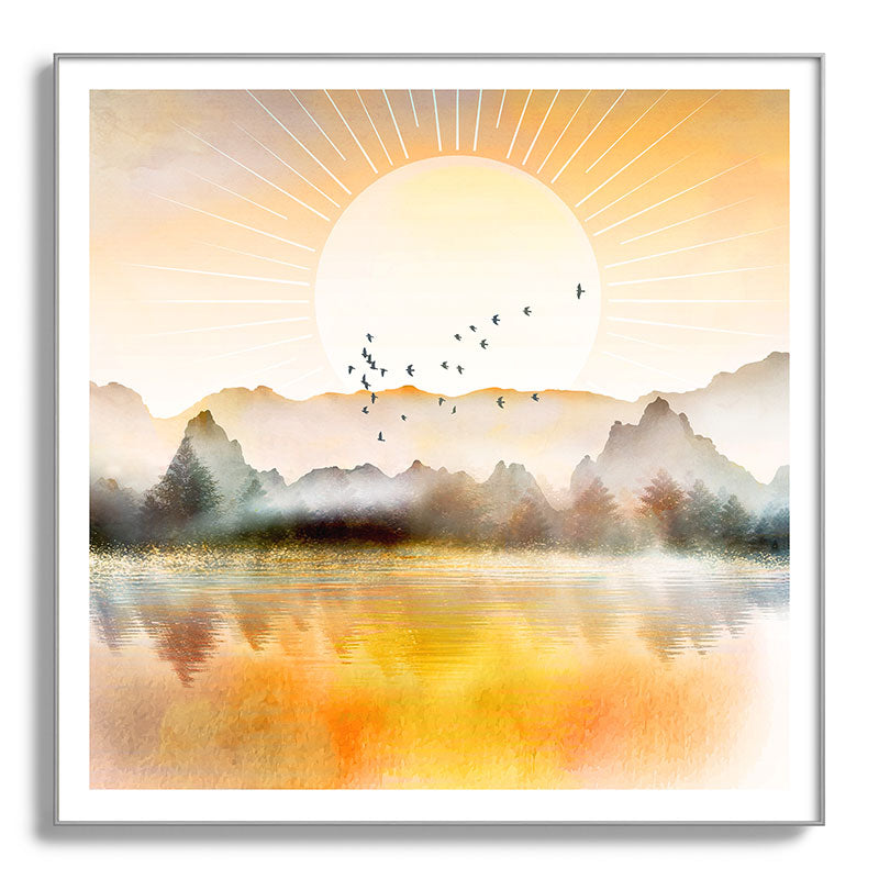 Lake Sunrise Framed Art Print Gallery Image 142
