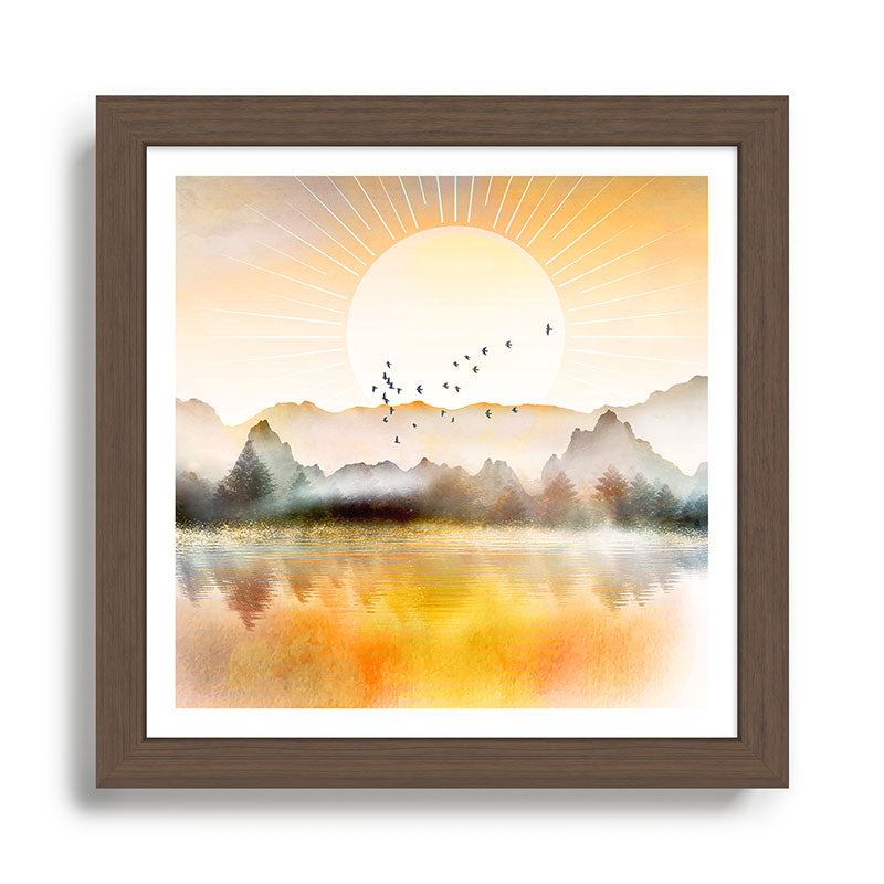 Lake Sunrise Framed Art Print Gallery Image 13