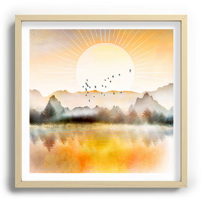 Lake Sunrise Framed Art Print Gallery Image 109