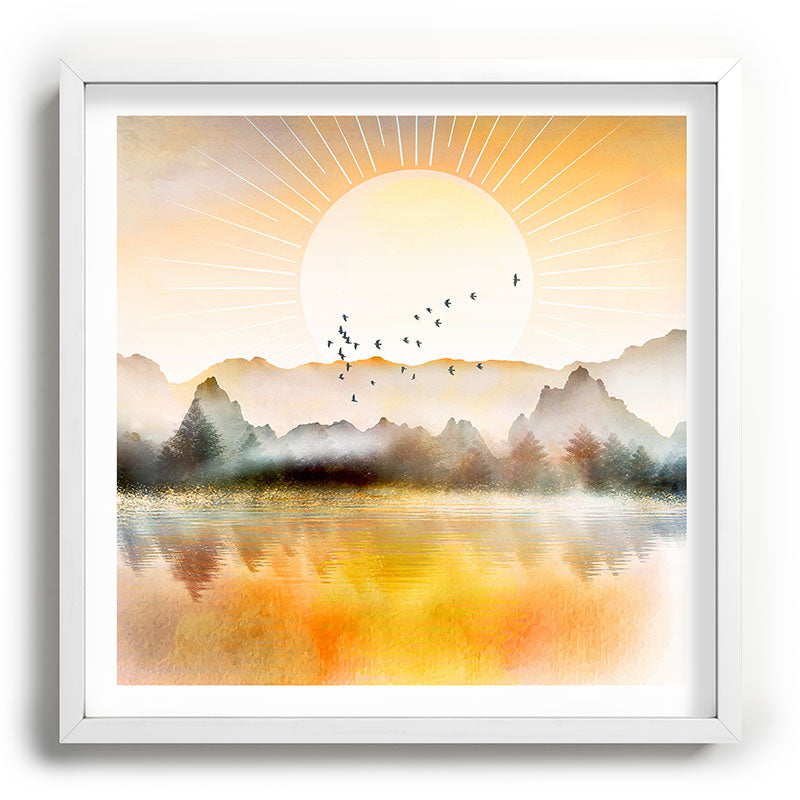 Lake Sunrise Framed Art Print Gallery Image 118