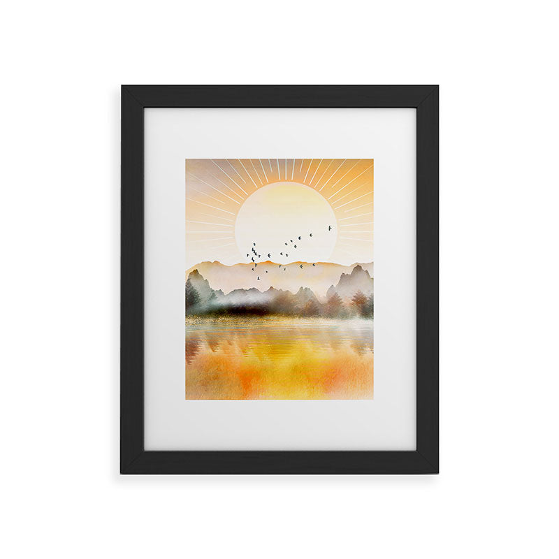 Lake Sunrise Framed Art Print Gallery Image 44