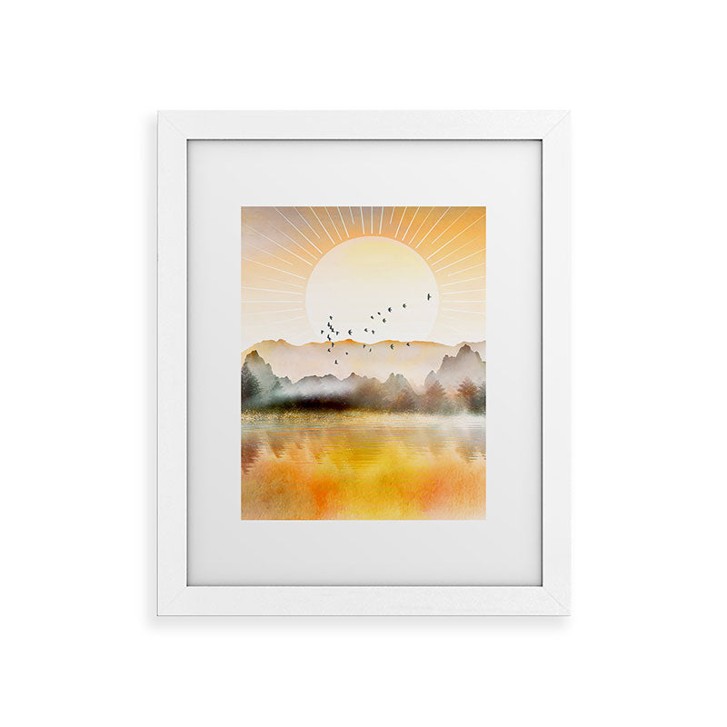 Lake Sunrise Framed Art Print Gallery Image 73