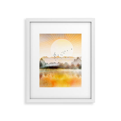 Lake Sunrise Framed Art Print Gallery Image 30