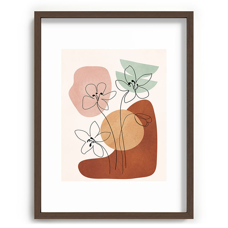 Minimal Abstract Flowers 04 Framed Art Print Gallery Image 66