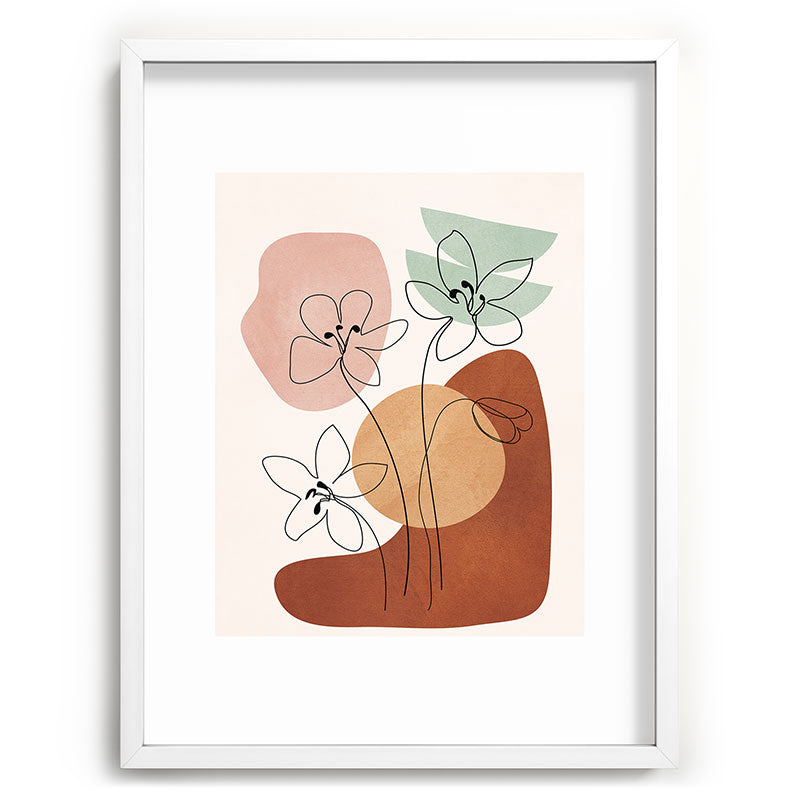 Minimal Abstract Flowers 04 Framed Art Print Gallery Image 78