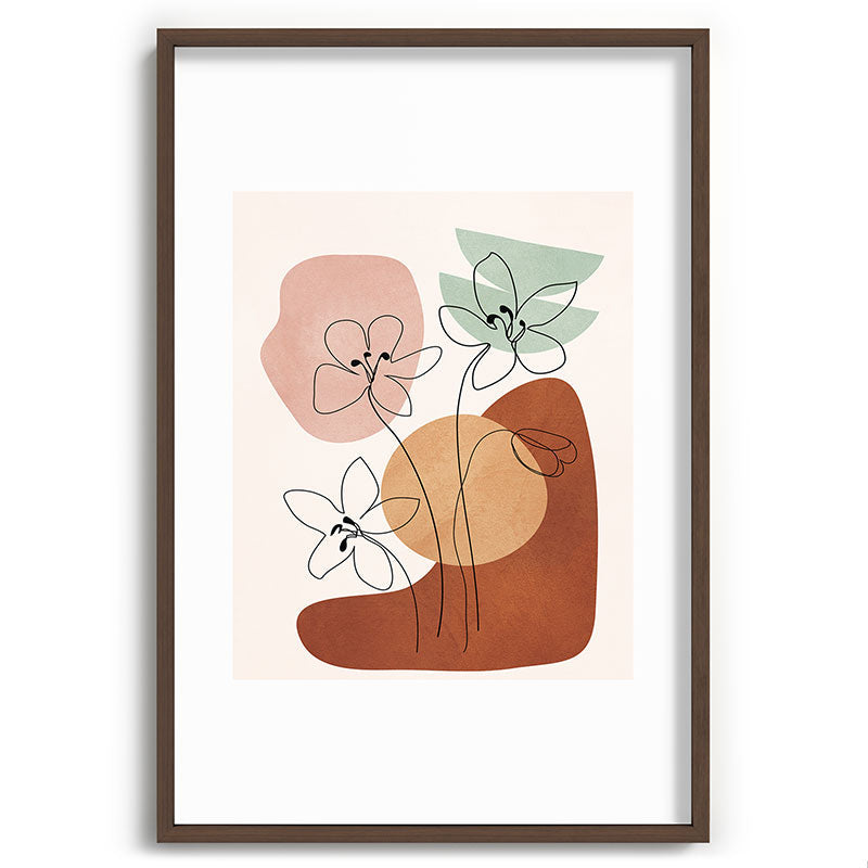 Minimal Abstract Flowers 04 Framed Art Print Gallery Image 68