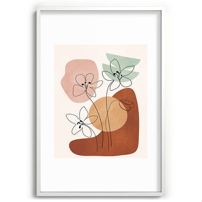 Minimal Abstract Flowers 04 Framed Art Print Gallery Image 80