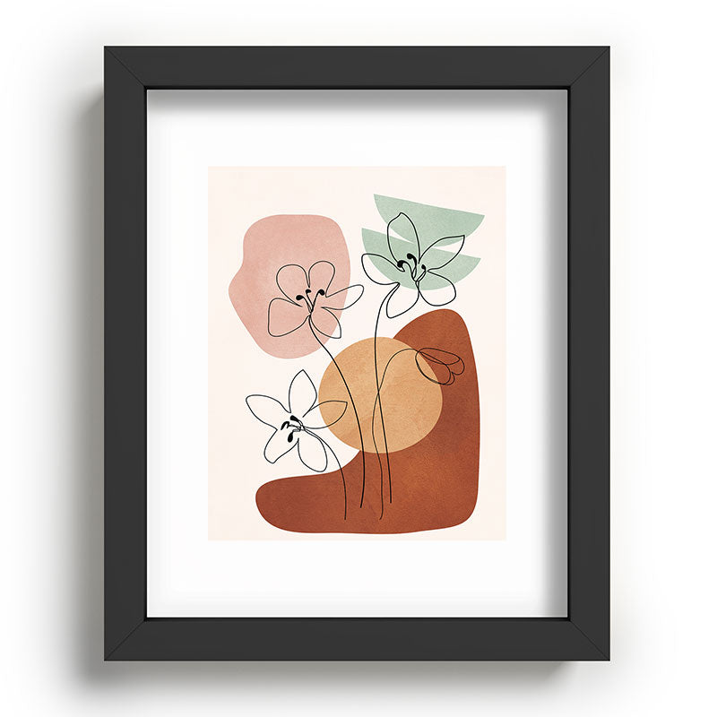 Minimal Abstract Flowers 04 Framed Art Print Gallery Image 57