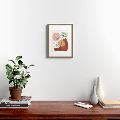 Minimal Abstract Flowers 04 Framed Art Print Gallery Image 10