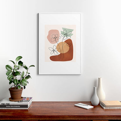 Minimal Abstract Flowers 04 Framed Art Print Gallery Image 27