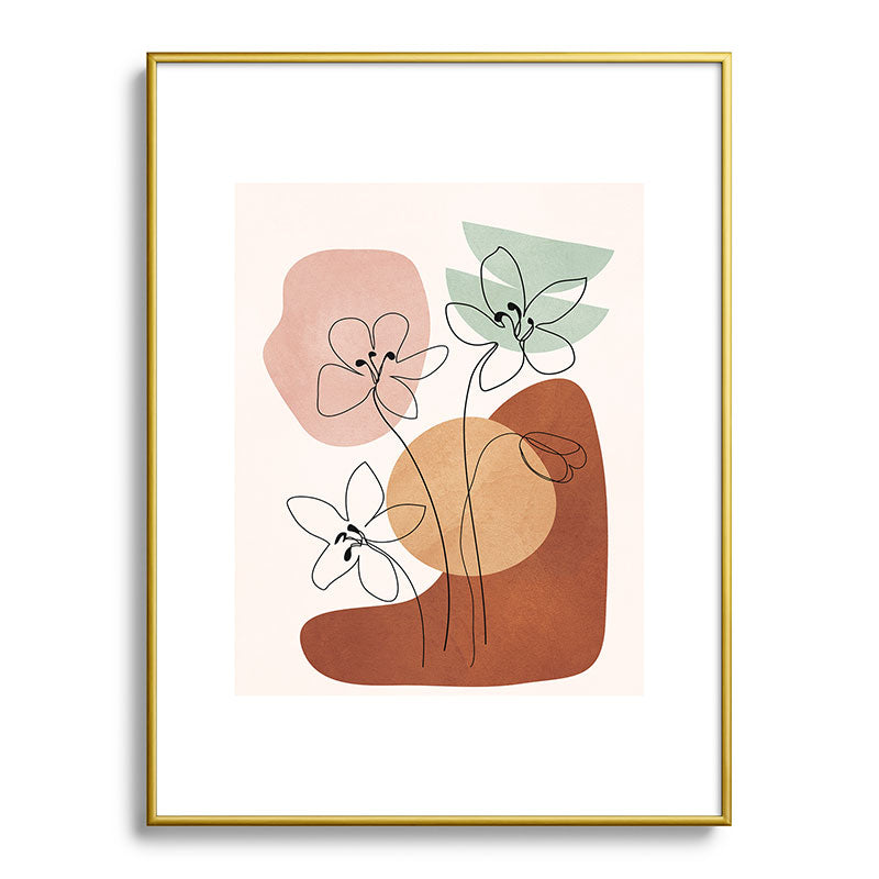 Minimal Abstract Flowers 04 Framed Art Print Gallery Image 91