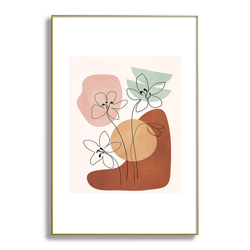 Minimal Abstract Flowers 04 Framed Art Print Gallery Image 93
