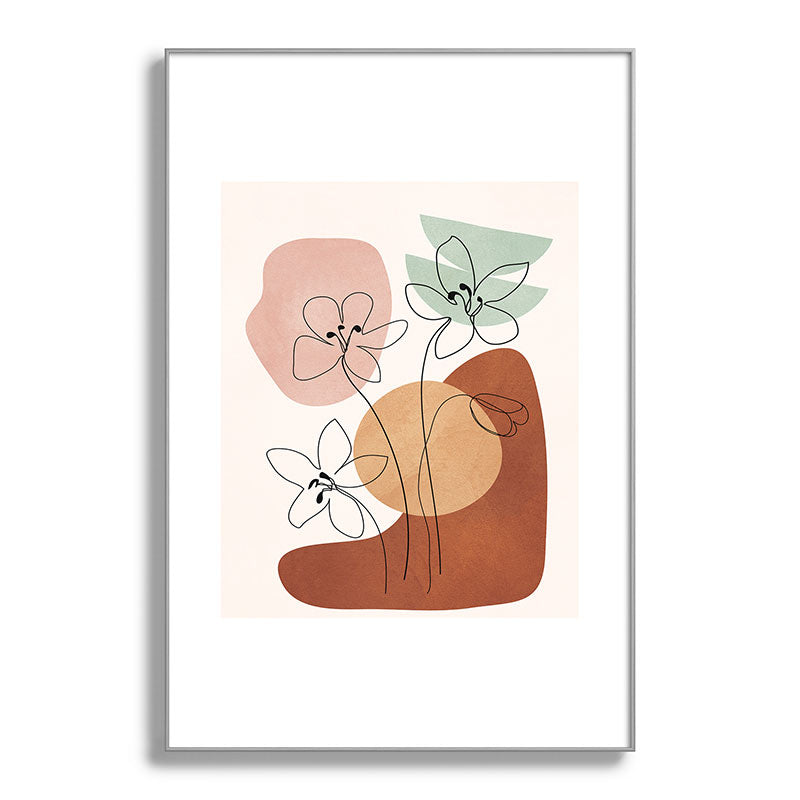 Minimal Abstract Flowers 04 Framed Art Print Gallery Image 100