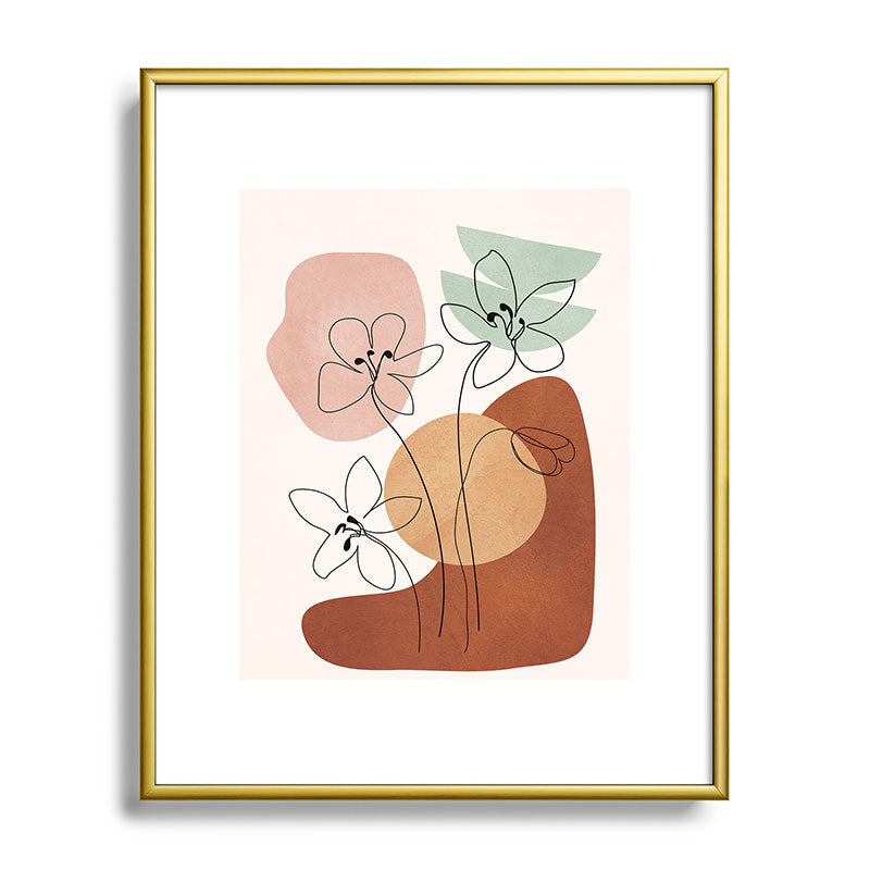 Minimal Abstract Flowers 04 Framed Art Print Gallery Image 88