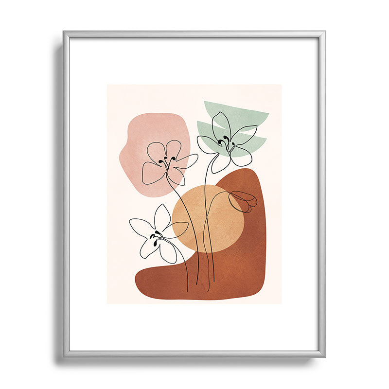 Minimal Abstract Flowers 04 Framed Art Print Gallery Image 96
