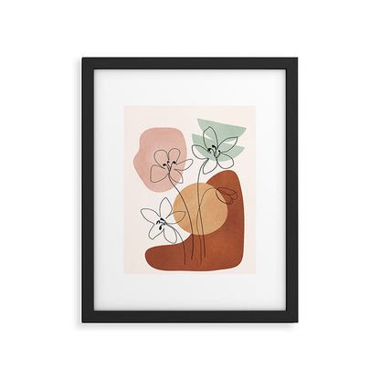 Minimal Abstract Flowers 04 Framed Art Print Gallery Image 5