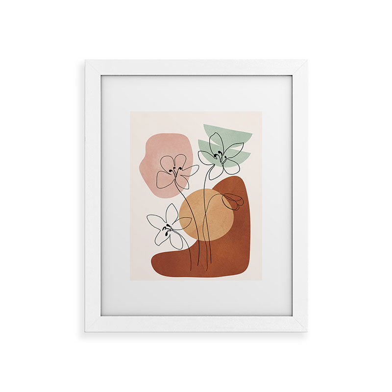 Minimal Abstract Flowers 04 Framed Art Print Gallery Image 50
