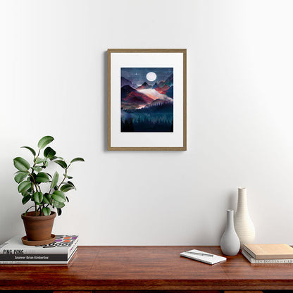 Mountain Lake Under the Stars Framed Art Print Gallery Image 16