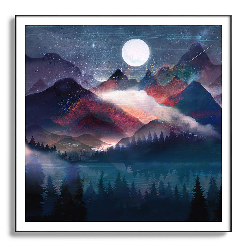 Mountain Lake Under the Stars Framed Art Print Gallery Image 130