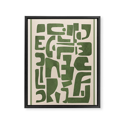 Organic Contemporary Modern Shapes 03 Framed Canvas Print Gallery Image 2