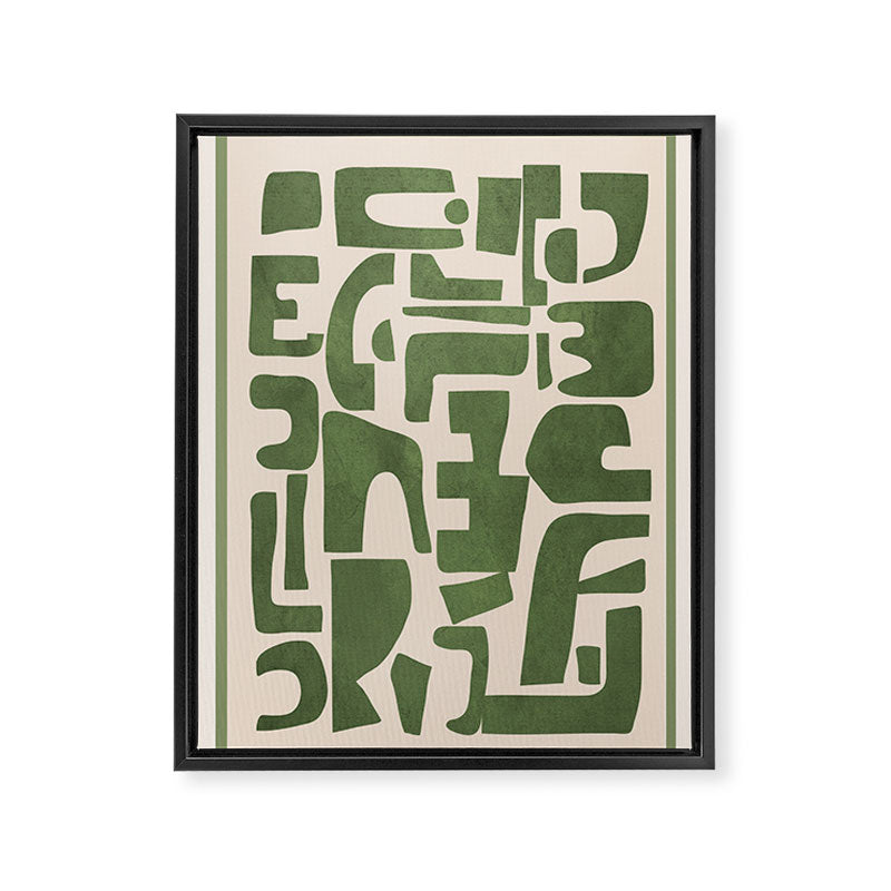 Organic Contemporary Modern Shapes 03 Framed Canvas Print Gallery Image 4