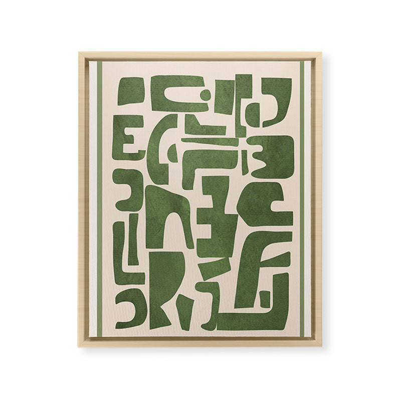 Organic Contemporary Modern Shapes 03 Framed Canvas Print Gallery Image 13