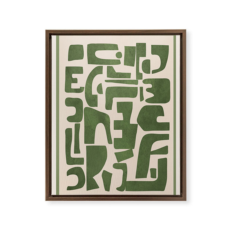 Organic Contemporary Modern Shapes 03 Framed Canvas Print Gallery Image 8