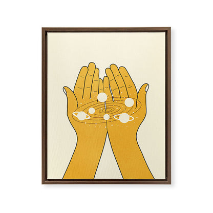 Universe in My Hands Framed Canvas Print Gallery Image 9