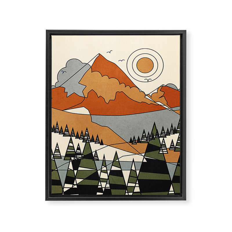 Wild Abstract Landscape 3 Framed Canvas Print Gallery Image 3