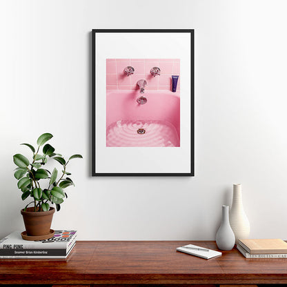 Pink Bathtub Framed Art Print Gallery Image 6