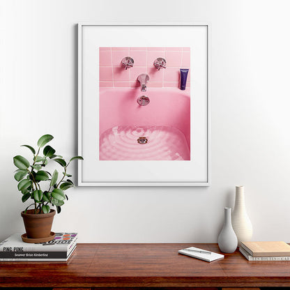 Pink Bathtub Framed Art Print Gallery Image 28