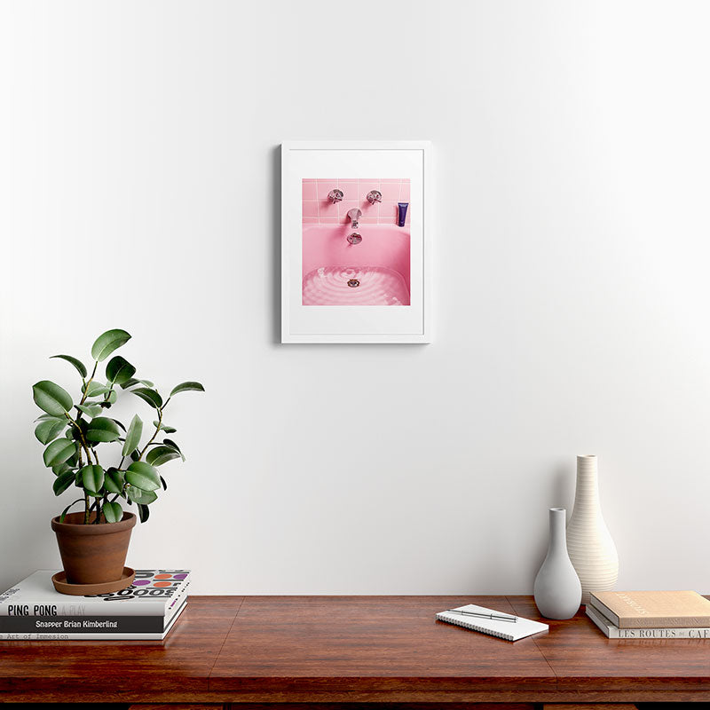 Pink Bathtub Framed Art Print Gallery Image 24
