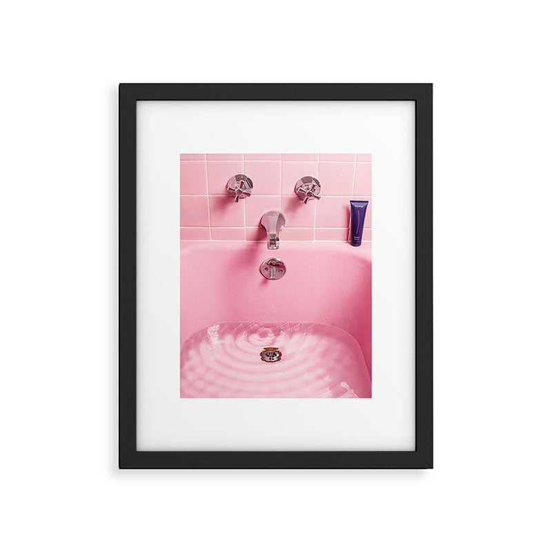 Pink Bathtub Framed Art Print Gallery Image 1