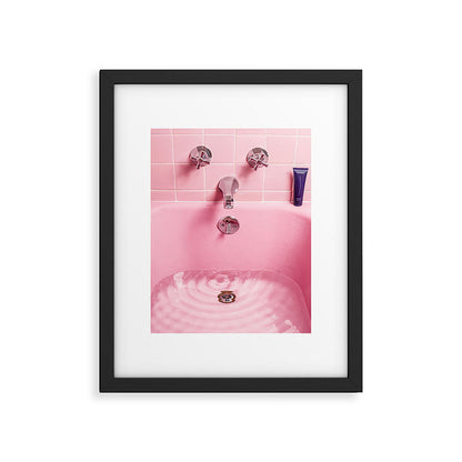 Pink Bathtub Framed Art Print Gallery Image 1