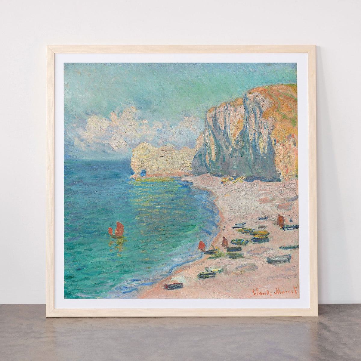 Claude Monet beach Framed Art Print Gallery Image 77