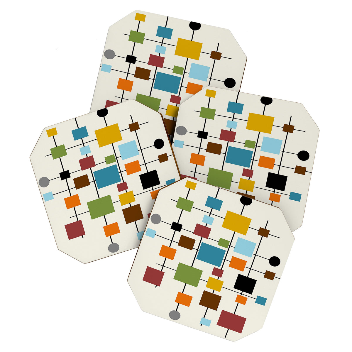 Mid-Century Modern Art 1.3 Coaster Gallery Image 1